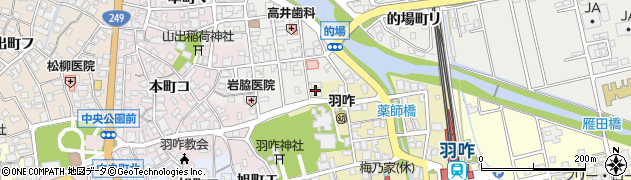 石川県羽咋市川原町（的場）周辺の地図