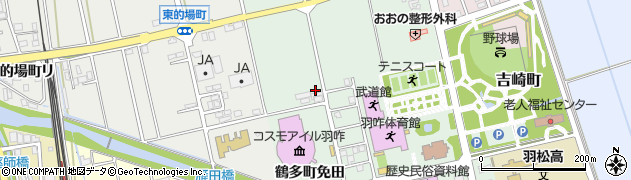 石川県羽咋市鶴多町（鏡田）周辺の地図