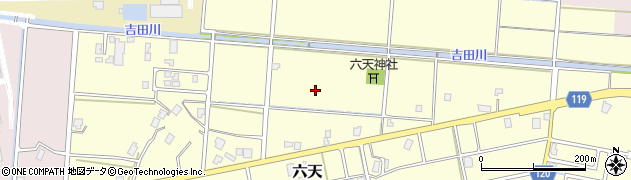富山県黒部市六天周辺の地図