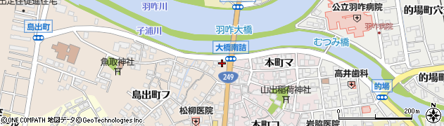 石川県羽咋市島出町（マ）周辺の地図