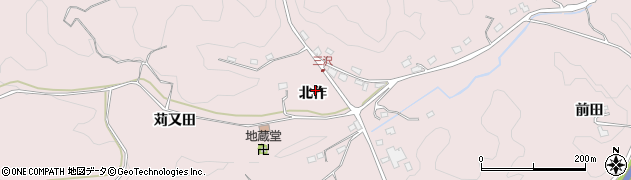 福島県いわき市三沢町（北作）周辺の地図