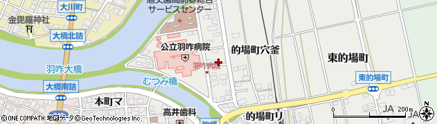 石川県羽咋市的場町（稲荷山出口）周辺の地図