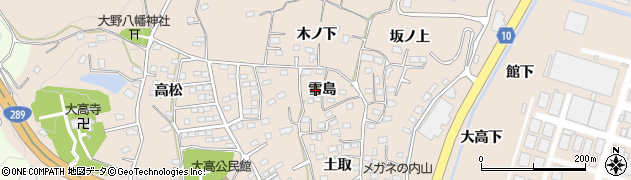 福島県いわき市勿来町大高（雪島）周辺の地図