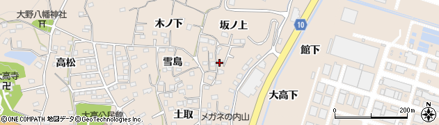 福島県いわき市勿来町大高（坂ノ上）周辺の地図