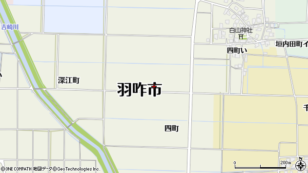 〒925-0616 石川県羽咋市四町の地図