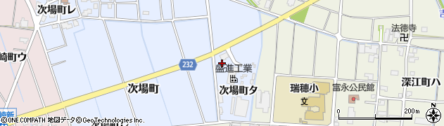 石川県羽咋市次場町（タ）周辺の地図