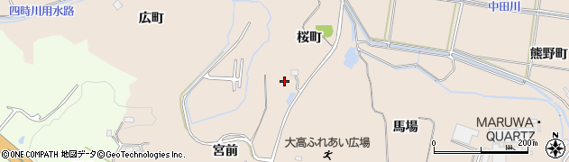 福島県いわき市錦町（桜町）周辺の地図