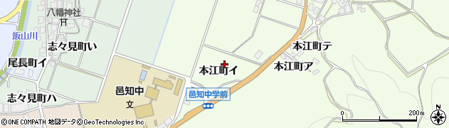 石川県羽咋市本江町イ周辺の地図