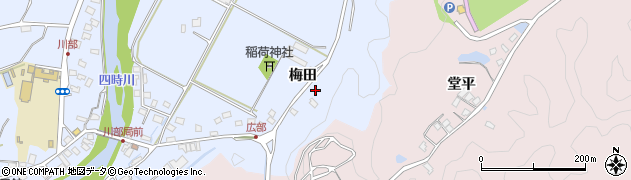 福島県いわき市川部町梅田40周辺の地図