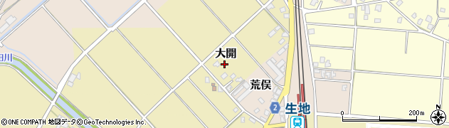 富山県黒部市大開周辺の地図
