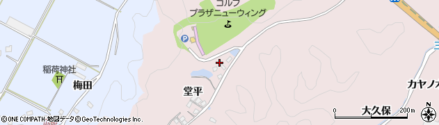 福島県いわき市三沢町（堂平）周辺の地図