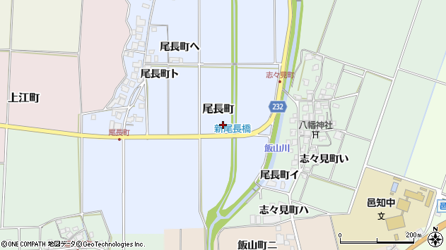 〒925-0625 石川県羽咋市尾長町の地図