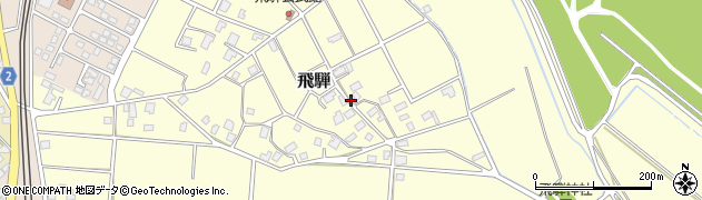 富山県黒部市飛騨周辺の地図