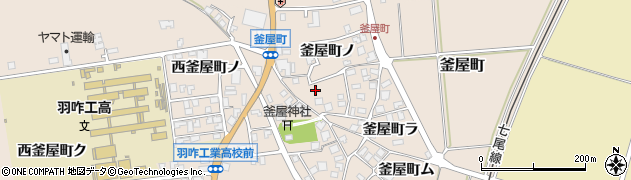石川県羽咋市釜屋町（ノ）周辺の地図
