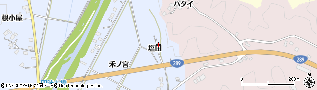 福島県いわき市川部町（塩田）周辺の地図