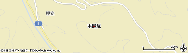 福島県塙町（東白川郡）木野反周辺の地図