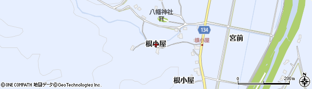 福島県いわき市川部町（根小屋）周辺の地図