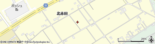 栃木県那須塩原市北赤田周辺の地図