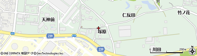 福島県いわき市岩間町（塚原）周辺の地図