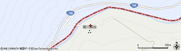姫川溪谷周辺の地図