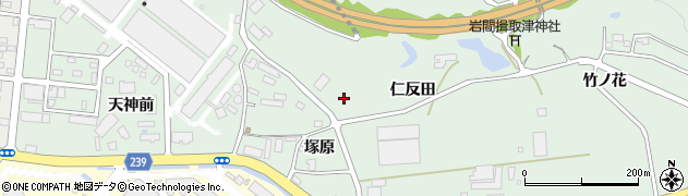 福島県いわき市岩間町（沼田）周辺の地図