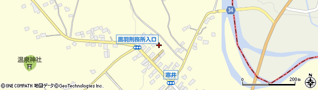 栃木県大田原市寒井1109周辺の地図