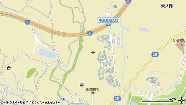 〒974-8221 福島県いわき市小浜町の地図
