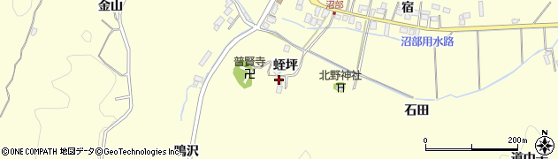 福島県いわき市沼部町（蛭坪）周辺の地図