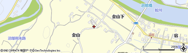 福島県いわき市沼部町（金山）周辺の地図