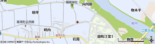 福島県いわき市富津町（蛭坪）周辺の地図