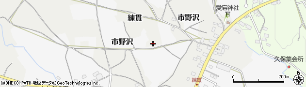 栃木県大田原市練貫周辺の地図