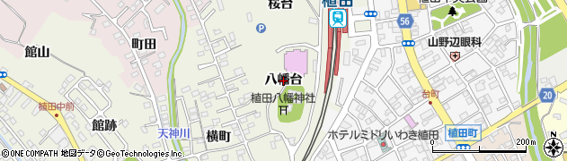 福島県いわき市植田町（八幡台）周辺の地図