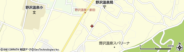 長野県野沢温泉村（下高井郡）新田周辺の地図