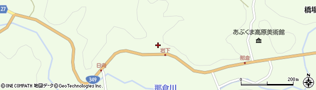 福島県塙町（東白川郡）那倉（岩下）周辺の地図