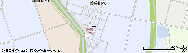 石川県羽咋市菱分町（ニ）周辺の地図