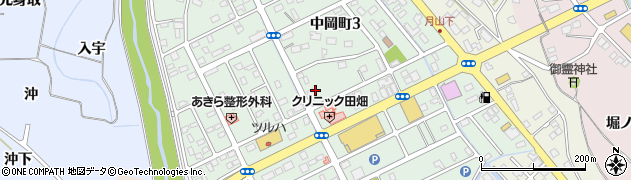 福島県いわき市中岡町周辺の地図