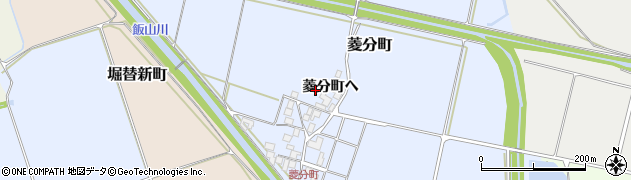 石川県羽咋市菱分町周辺の地図
