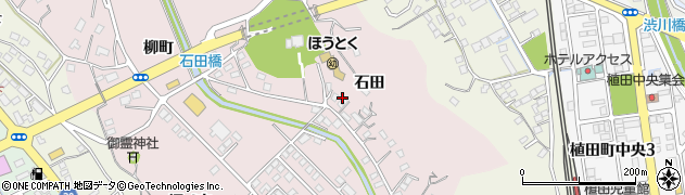 福島県いわき市後田町（石田）周辺の地図