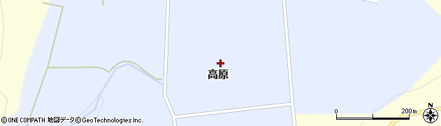 栃木県日光市高原周辺の地図