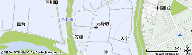 福島県いわき市山田町（元身取）周辺の地図