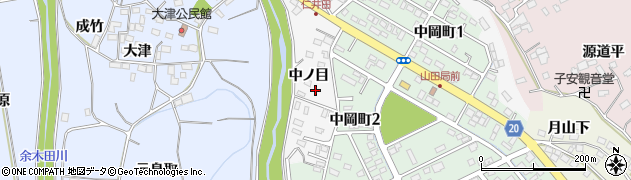 福島県いわき市仁井田町（中ノ目）周辺の地図