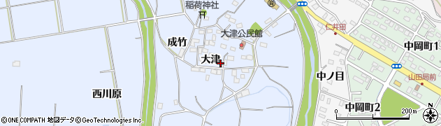 福島県いわき市山田町（大津）周辺の地図