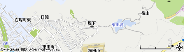 福島県いわき市東田町周辺の地図
