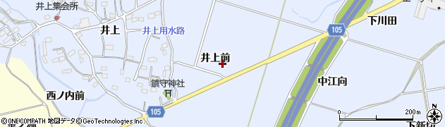 福島県いわき市山田町（井上前）周辺の地図