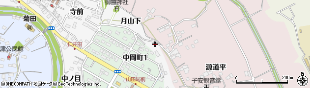 福島県いわき市仁井田町月山下周辺の地図