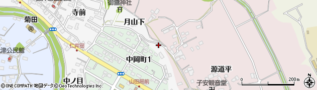 福島県いわき市仁井田町（月山下）周辺の地図