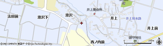 福島県いわき市山田町（西ノ内前）周辺の地図