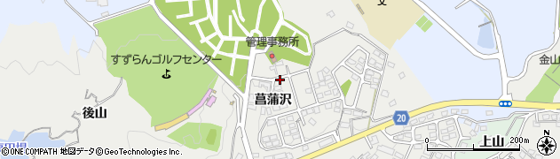 福島県いわき市東田町（菖蒲沢）周辺の地図