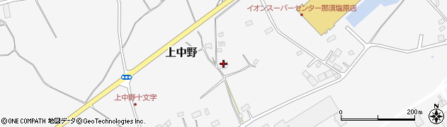 栃木県那須塩原市上中野360周辺の地図