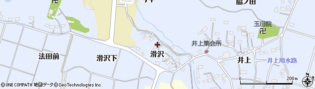 福島県いわき市山田町（滑沢）周辺の地図